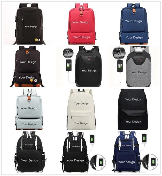 

backpack custom-made shoulder travel school bag for teenagers casual usb charge waterproof anti-theft knapsack lapbagpack