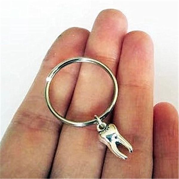 

keychains tooth keychain dentist charm gift dental hygiene graduation mom keychain, little girl kid boy, Silver