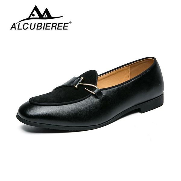 

dress shoes 2021 luxury designer men's suede metal business male wedding prom homecoming oxford size 38-48, Black