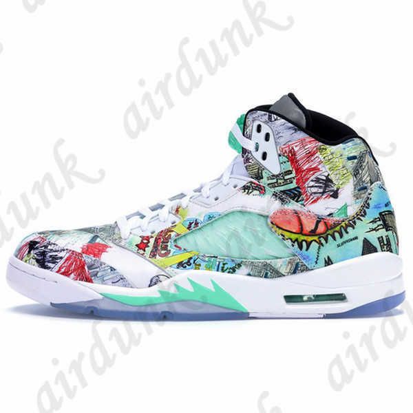 

[with box]2021 original jumpman 5 mens union basketball shoes gym university 5s men trainers sports sneakers size 36-46 #55sp907