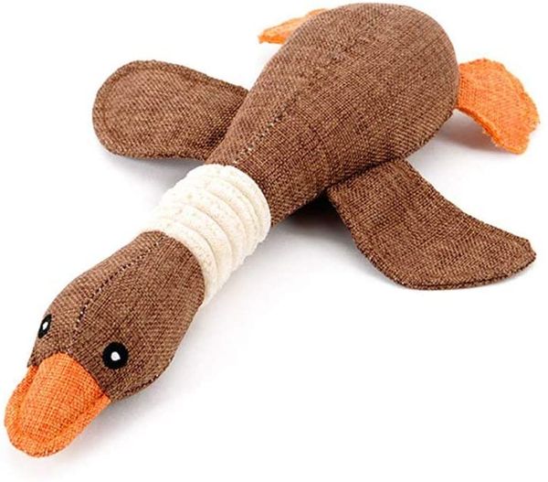 

Hemp Dog Chew Toys Pet Wild Goose Stuffed Plush Puppy Squeaky Dogg Toy For Small And Medium Dogs