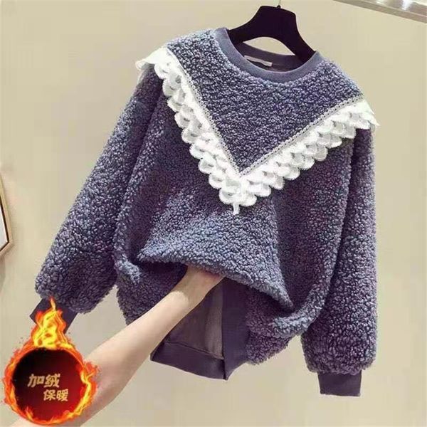 

pullover 2021 sweater long sleeve striped girl winter children clothing, Blue