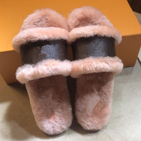 

slippers spring and autumn women fluff pumps stitching flat shoes outdoor home zapatos de mujer selling temperament, Black