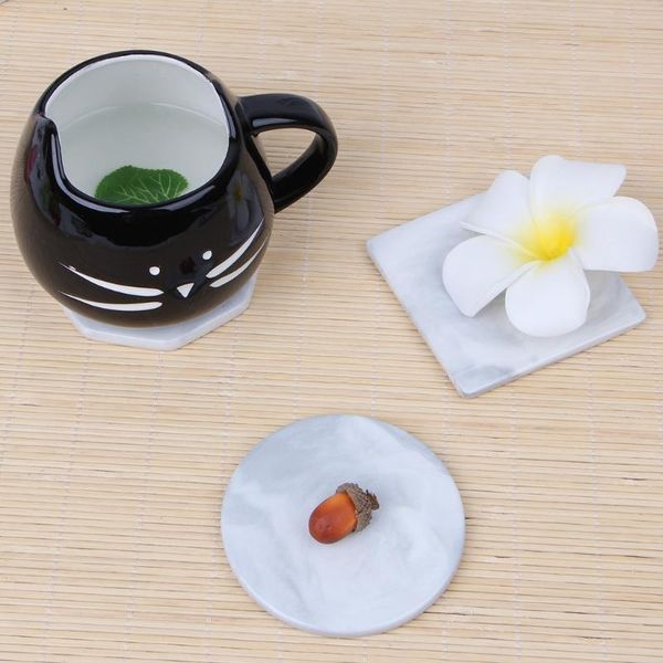 

mats & pads marble grain plating ceramic cup desknon-slip home decorations