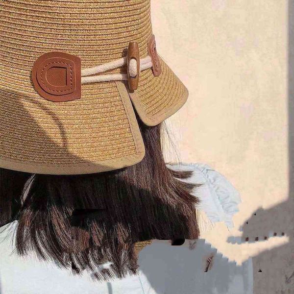 

new unique foldable face covering fisherman's fashionable sunscreen anti ultraviolet sunshade hat, female straw black friday hpzy, Black;white