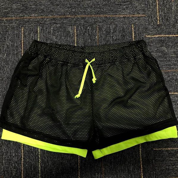 

women's mesh sports shorts with drawstring training fitness casual loose, White;black