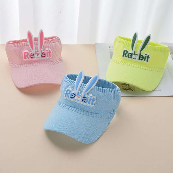 

summer baby rabbit empty hat fashion children's sun boy girl cartoon, Yellow