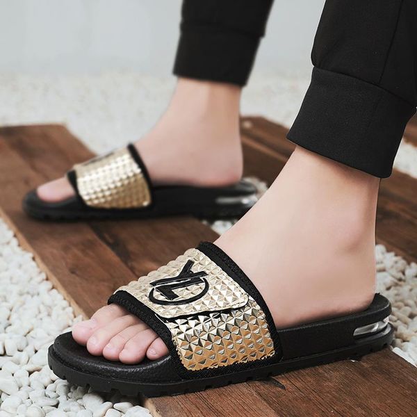 

slippers mooregood men's outdoor fashion summer sandals breathable home sandales homme shoes sapatos masculinos, Black