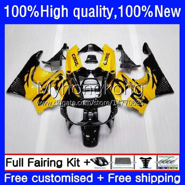 Kit Bodys para Honda CBR 893RR 900RR 893 900 CC 89 90 91 92 93 Bodywork 36no.77 CBR900RR CBR893RR 1989 1990 1991 1993 1993 Black Yellow CBR900 CBR893 RR 89-93 OEM Feeding