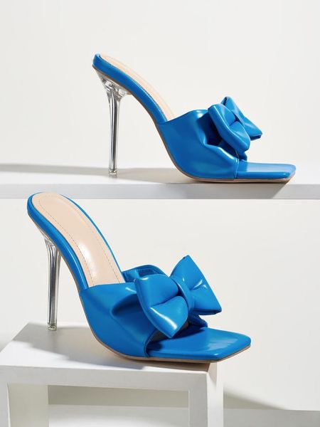 

sandals women fashion square head bowknot pumps ladies wedding party shoes office high heels woman large size 35~42, Black