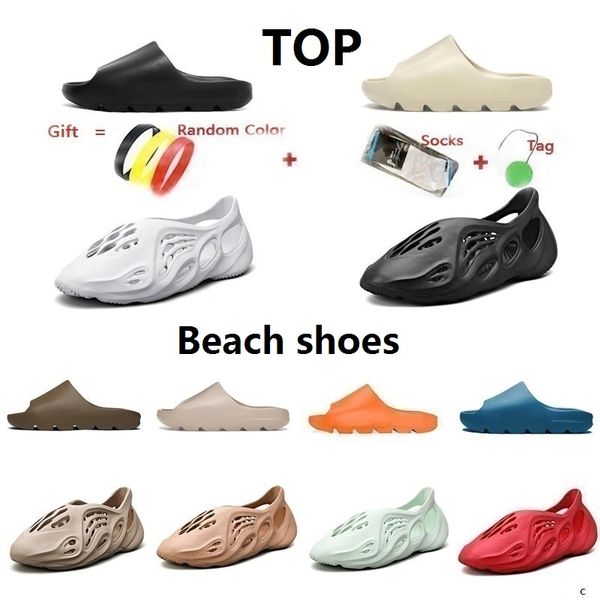 

summer sandals mens slippers wading shoes breathable enflame orange glow green pure resin bone white triple black sandal earth brown men wom