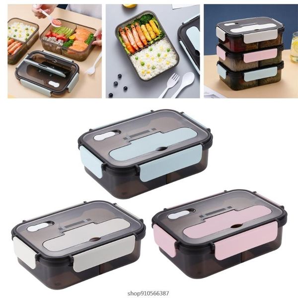 

storage bottles & jars portable insulated bento box microwave heating grid container leak-proof kids lunch outdoor activities travel wh