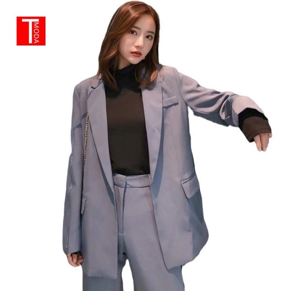 

women 2021 fashion office wear single button basic blazer coat vintage long sleeve pockets female outerwear chic women's suits & blaze, White;black