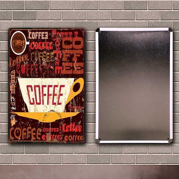 

coffee shop life metal sign tin poster home decor bar wall art painting 20*30 cm size dy74