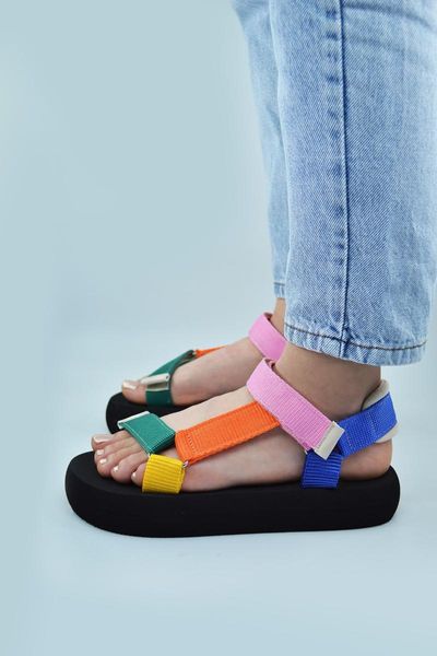 

sandals ultra-light summer women multi-color, Black