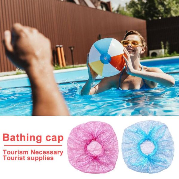 

swimming caps 100pcs portable disposable women men bath for outdoor travel tool