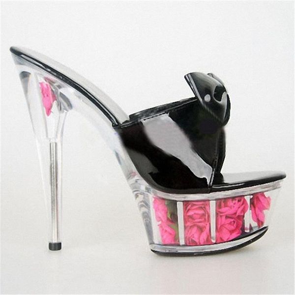 

sandals 15cm fashion high heel bow decoration, Black