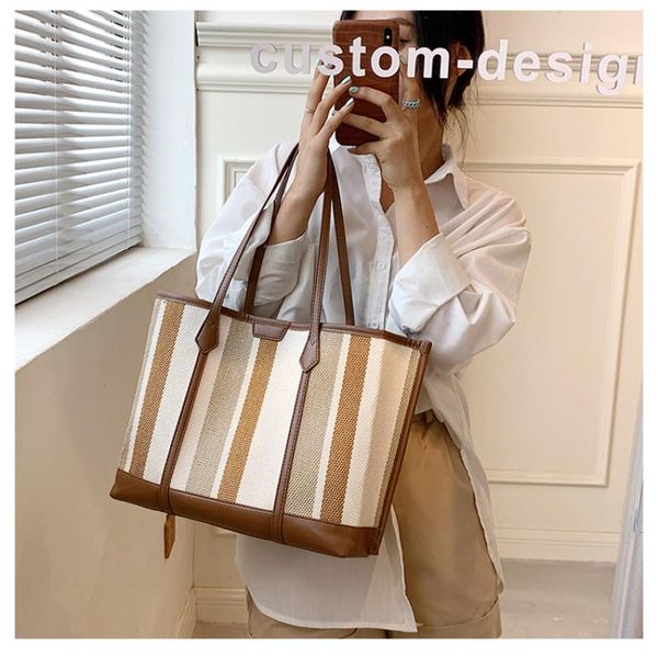 

evening bags luxury designer women's handbags fashion ladies shoulder large-capacity canvas casual shopping women tote