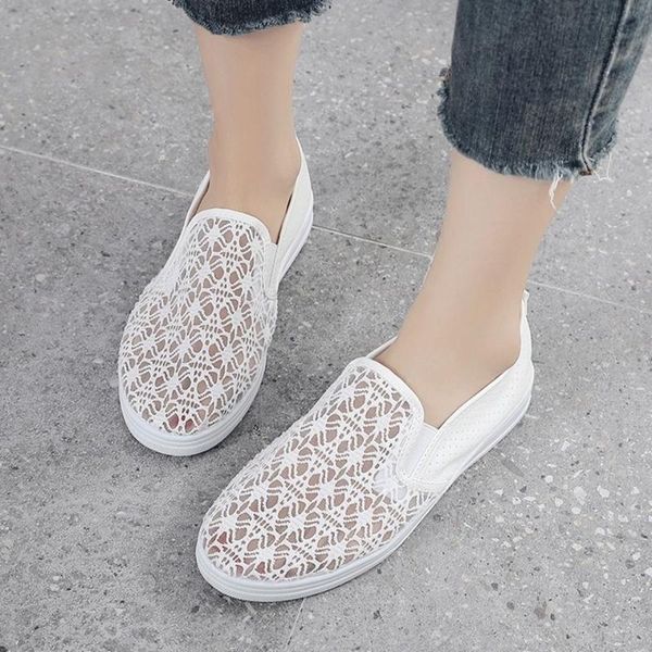 

sandals 2021 summer net shoes female students breathable hollow white korean fashion casual soft bottom non-slip, Black