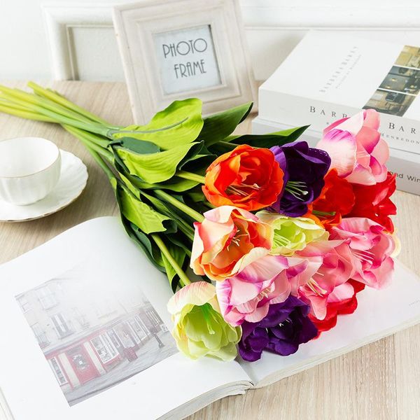 

decorative flowers & wreaths artificial european garden tulip holland home el restaurant bar decoration wedding party flower