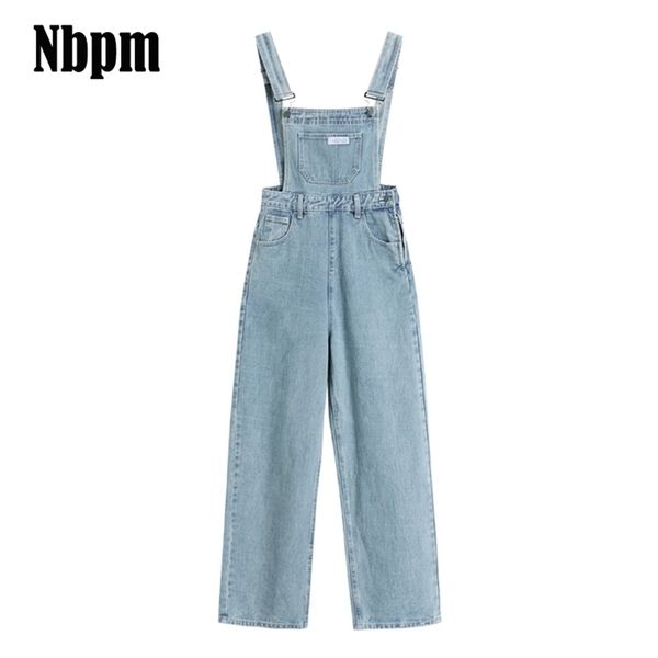 

summer jeans fashion denim jumpsuit playsuits chic vintage overalls trendy casual rompers loose bottom female 210809, Blue