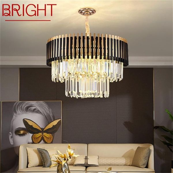 

chandeliers bright postmodern black chandelier fixtures crystal pendant lamp luxury light home led for living dining room