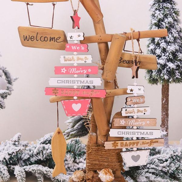 

christmas decorations pendant multicolor home decoration for and year 2021 small gifts tree wooden