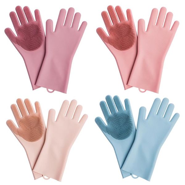 

disposable gloves 1 pair kitchen silicone washing dishes durable cleaning dishwashing scrubber tools
