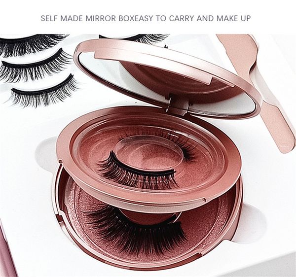 

7 pairs 3d magnetic eyelashes false lashes +2 pcs liquid eyeliner +tweezer eye makeup set natural reusable item youpin