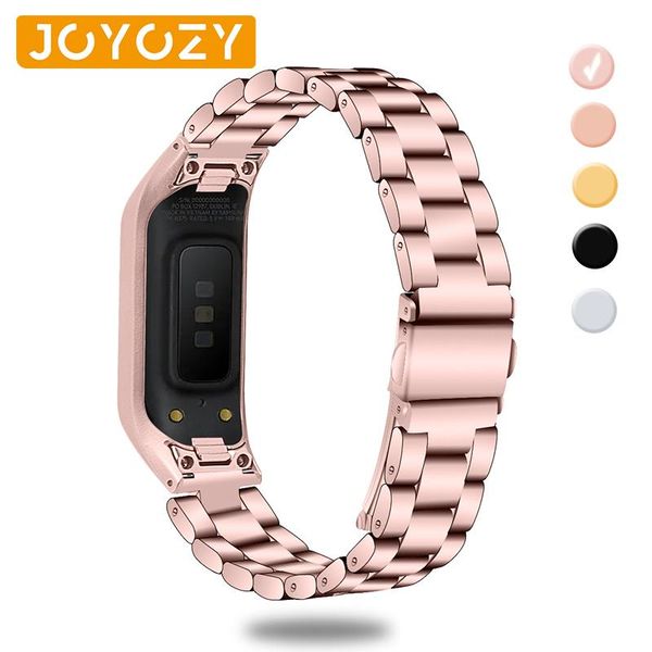 

watch bands joyozy brand sport style for samsung galaxy strap excellent stainless steel fit-e band, Black;brown