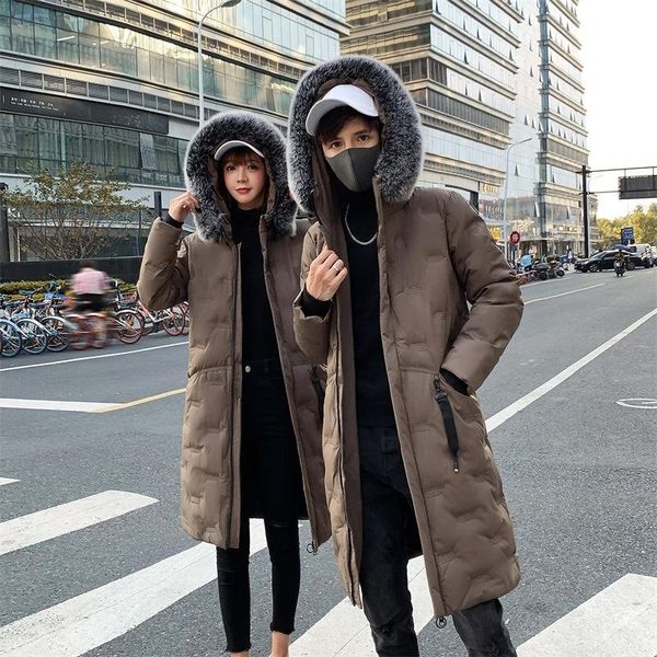 

men's down & parkas winter simplicity youth nagymaros collar cotton clothes couple models all-match loose zipper fashion thick warm bra, Black