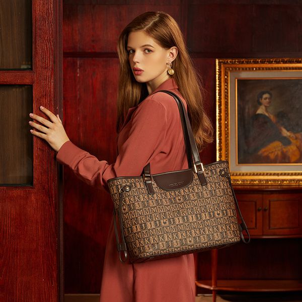

handbag mkj leather women's bag 2021 tote one shoulder large capacity commuter