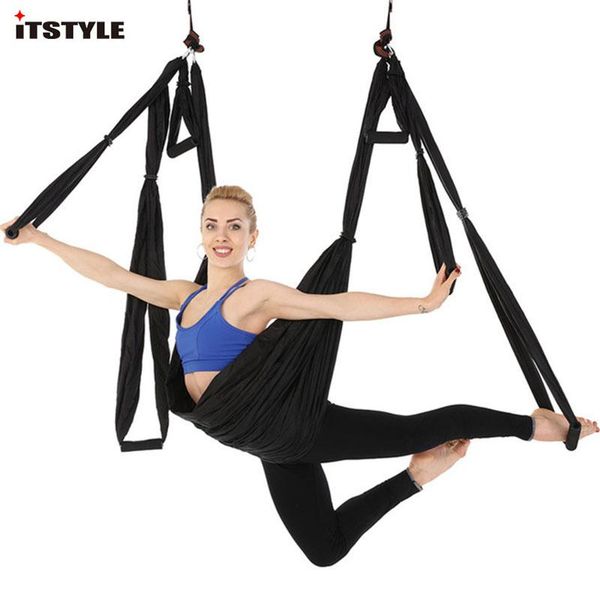 

anti-gravity yoga hammock swing parachute fabric inversion therapy gym hanging high strength decompression resistance bands