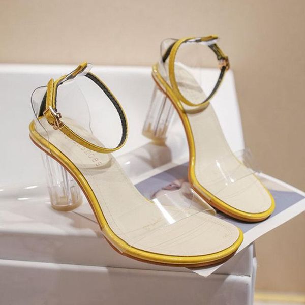 

summer outdoor fashion women's sandals lightweight wear-resistant crystal bottom ladies transparent shoes black