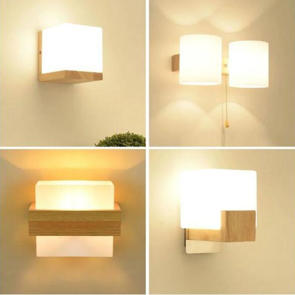 

sconces led wall lamps modern wood bedside light indoor lighting foyer bathroom bed room dining el stair lights wf lamp