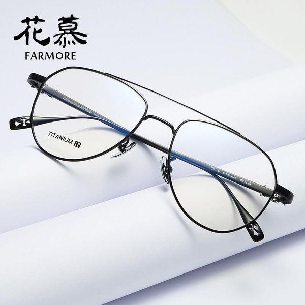 

trendy double beam glasses frame female round retro plain with myopic option fashion sunglasses frames1, Black