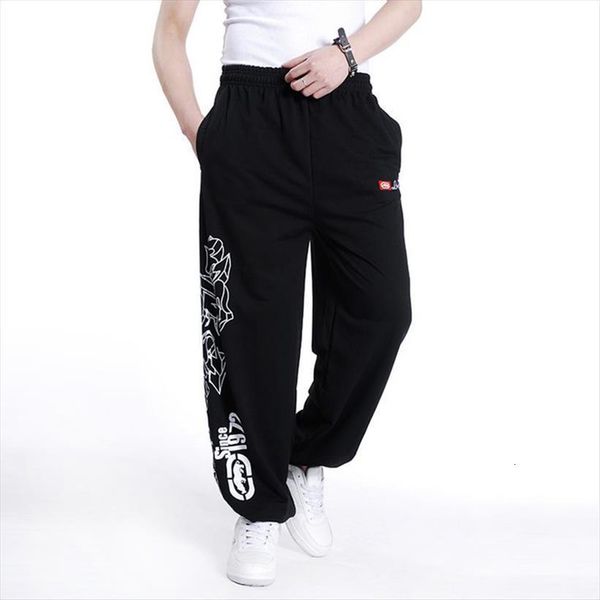 

streetwear autumn spring cotton loose women pants man harem sweatpant hip hop trousers male plus size clothing parkour, Black