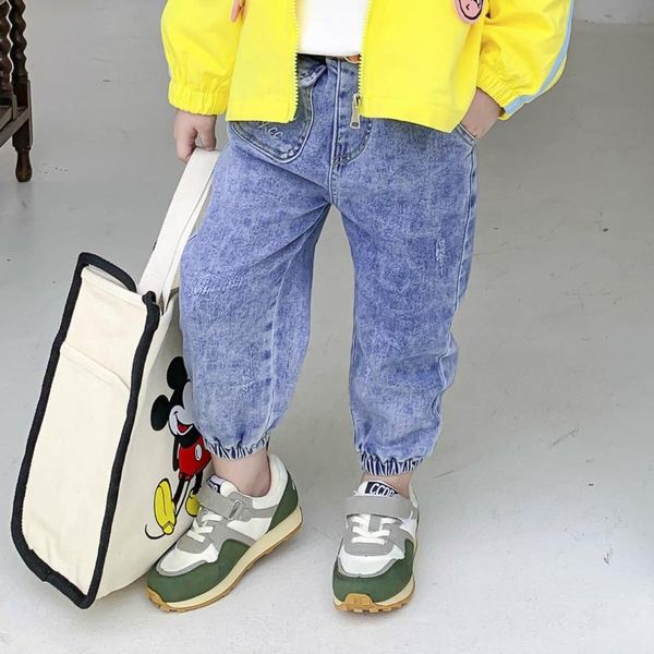 

jeans wholesale 2021 autumn boys and girls daisy 4 pieces/lot, Blue