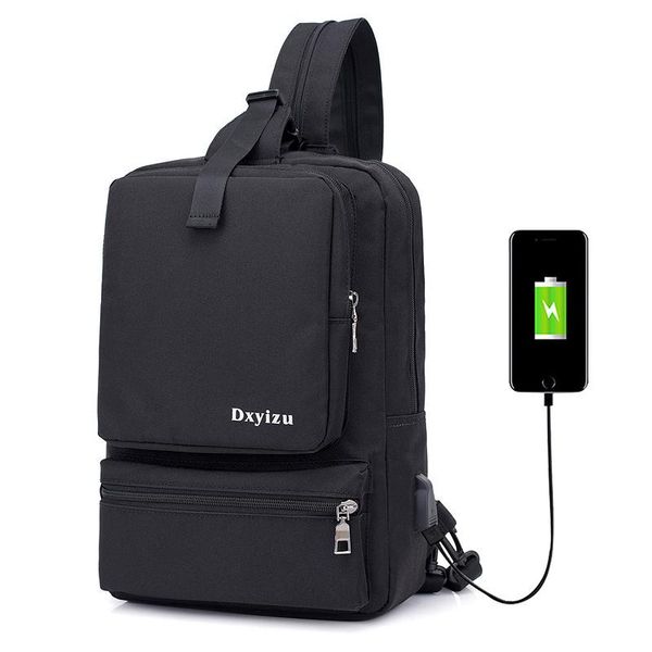 

backpack large capacity chest pack usb charging multi-function dual-use shoulder bag business single slung leisure travel ba