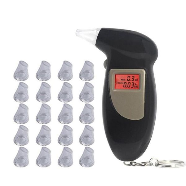 

alcoholism test handheld backlight digital alcohol tester with 30/10 pcs mouthpieces analyzer detector