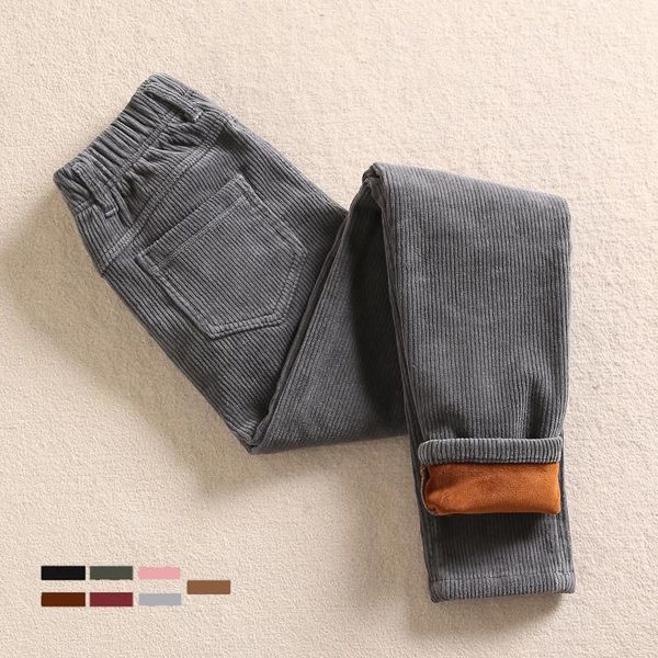 

women's pants & capris winter thickened warm corduroy straight harem female plus size fat autumn casual loose streetwear woman, Black;white