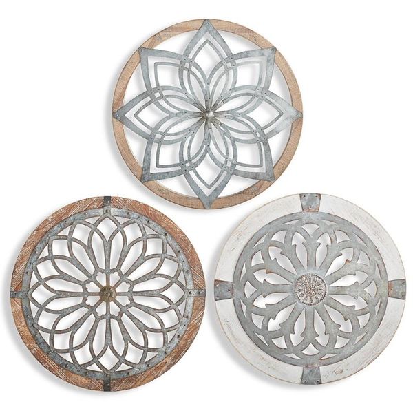 

decorative objects & figurines retro heritage carved hanging pendant ornament round acrylic wall medallions creative art picture home decora