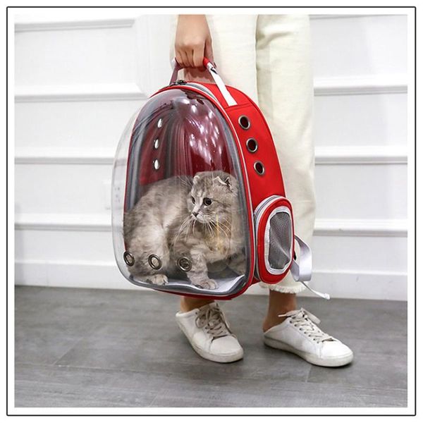

cat carriers,crates & houses transparent space pet breathable backpack small dog carrying cage outdoor traveler puppy kitten carrier