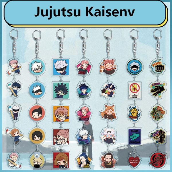 

keychains jujutsu kaisen acrylic handmade unique anime string long keychain for women men male female key ring jewelry zshz, Silver