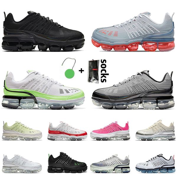 

big size us 13 men womens 360 running shoes sneakers trainers black iridescent triple white barely volt sky grey flash crimson metallic silv