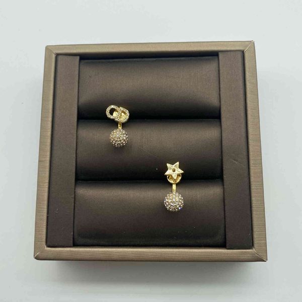 

chandeliers earrings d home / dijia round full diamond cd letter star, Silver