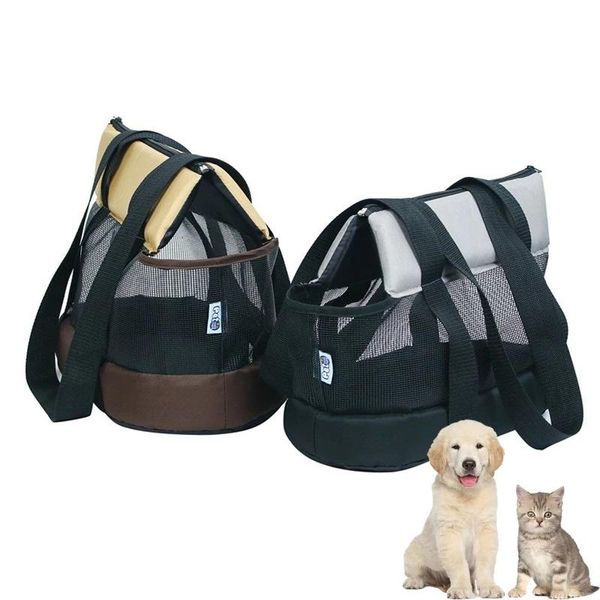 

dog car seat covers breathable pet carrying bag foldable mesh and cat shoulder small portable travel