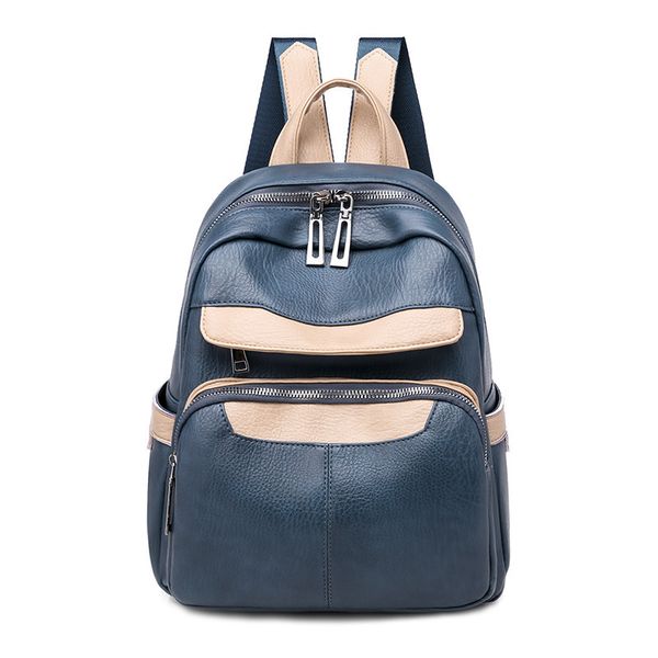 

women's backpack leisure soft leather bag student school outdoor travel