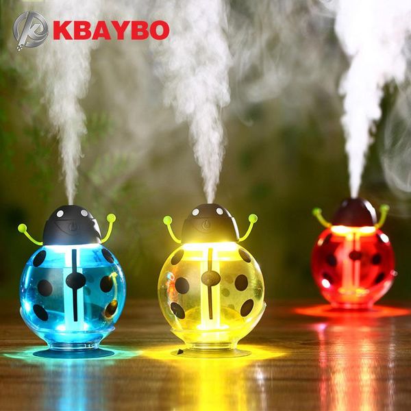 

beetle humidifier usb aroma diffuser aromatherapy essential oil mini portable mist maker 260ml led night humidifiers