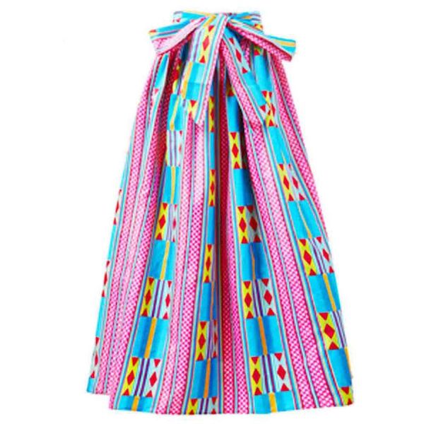 

african clothes for women fashion skirt oversized wax print clothing high waist long plus size kente ethnic, Red